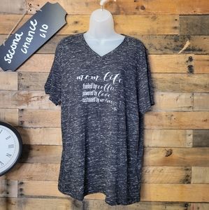 SALE-Written women's mom life short sleeve top size medium